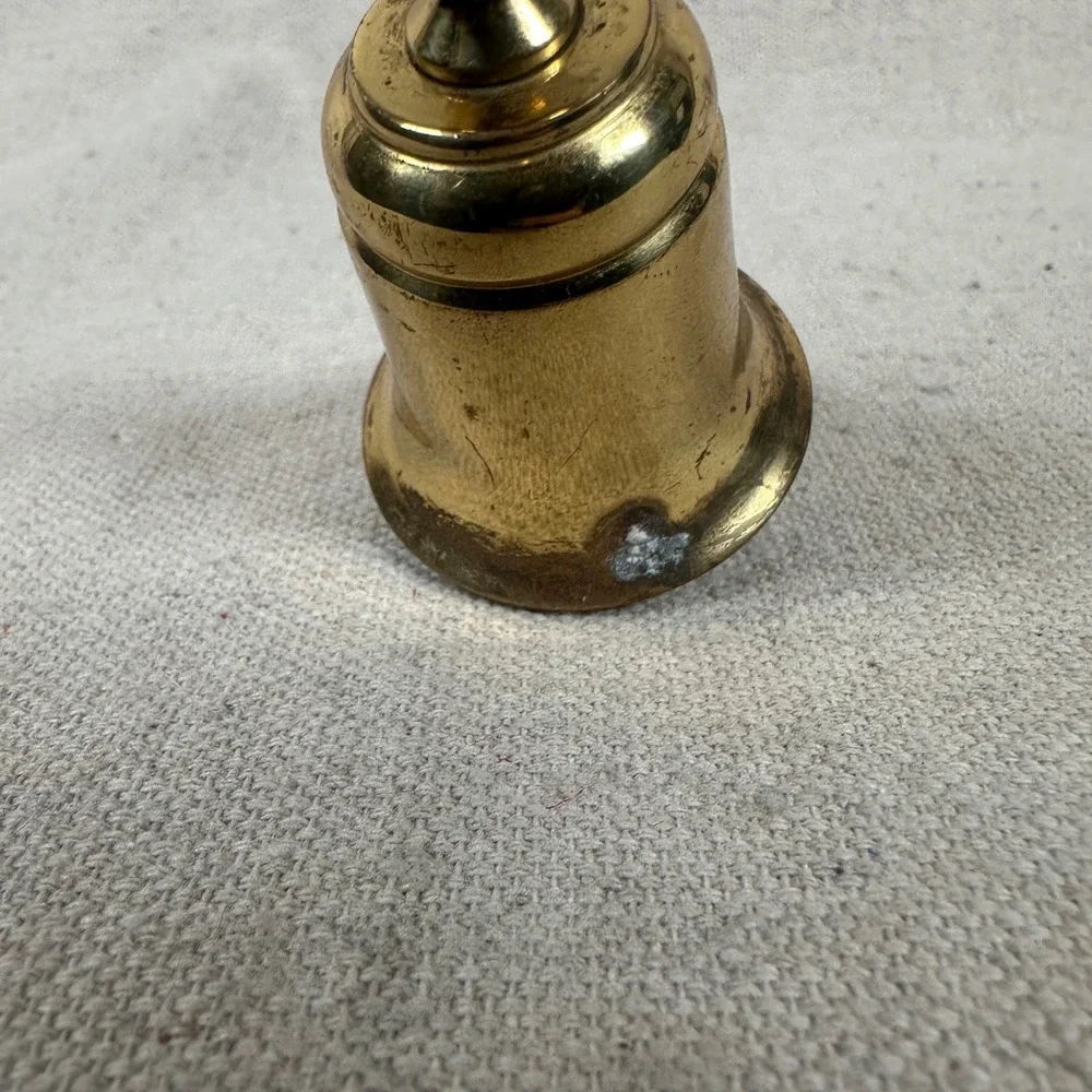 Vintage Polished Brass‎ Candle Snuffer Long Handle Wick Extinguisher Gold Gift